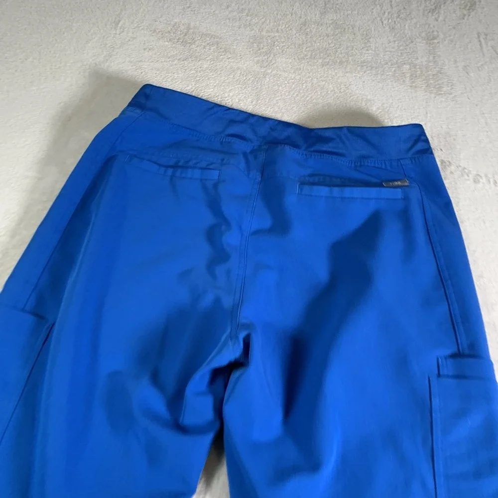 Figs Axim Cargo Scrub‎ Pants Mens Large Technical Collection T2001 Pockets Blue